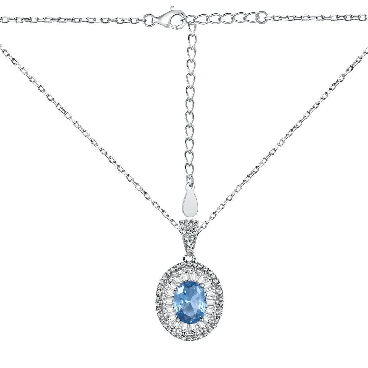 Minimalist Cubic Zirconia Sterling Silver Necklace