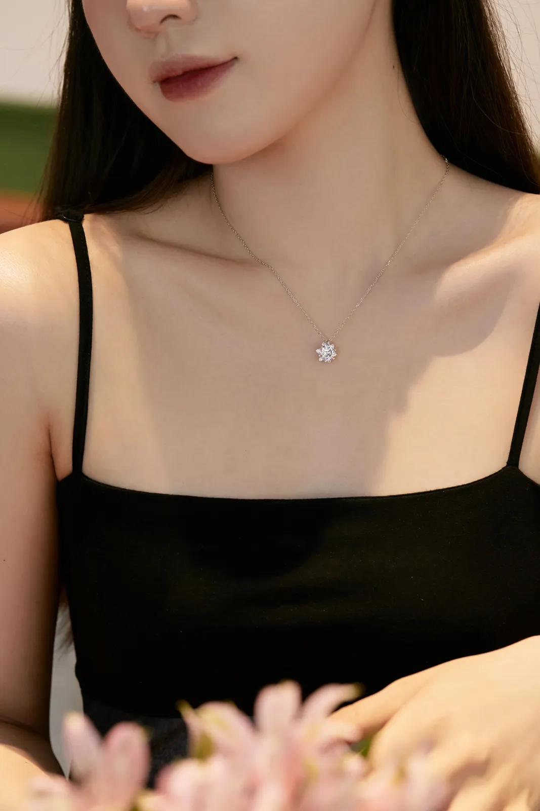 Minimalist Cubic Zirconia Sterling Sier Necklace