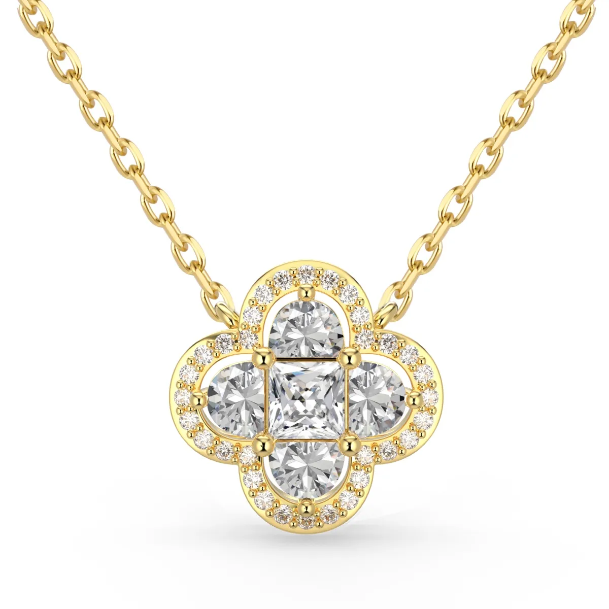 Minimalist Cubic Zirconia Sterling Silver Necklace