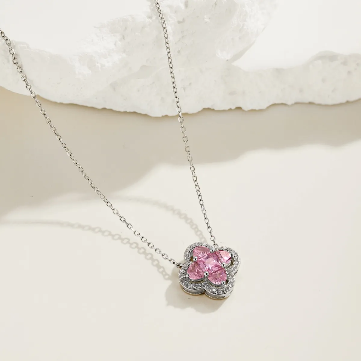 Minimalist Cubic Zirconia Sterling Silver Necklace