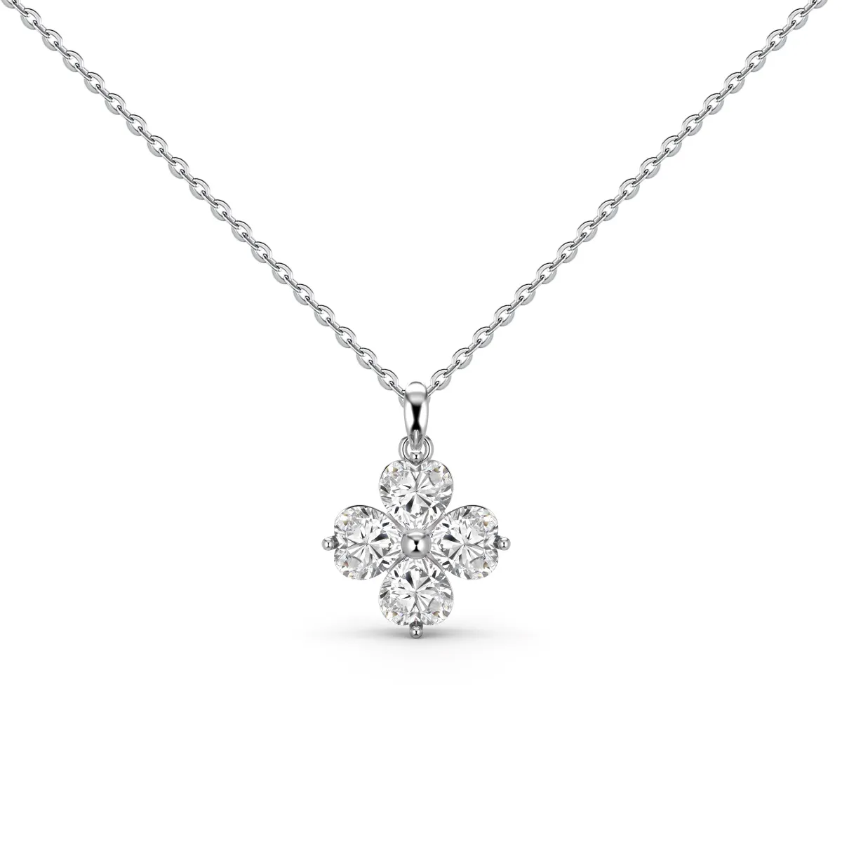 Minimalist Sterling Silver Rhodium Plated Necklace