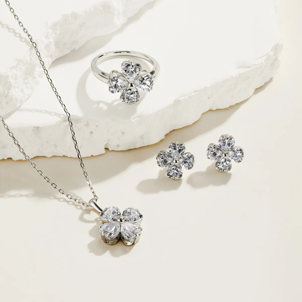 Minimalist Sterling Silver Rhodium Plated Necklace