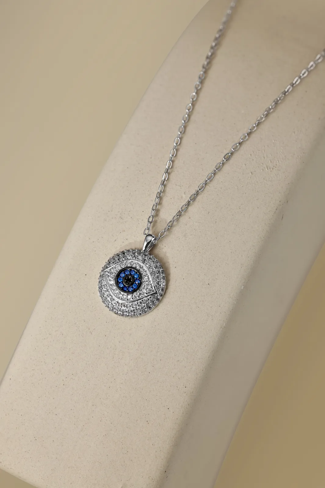 Minimalist Cubic Zirconia Sterling Silver Necklace