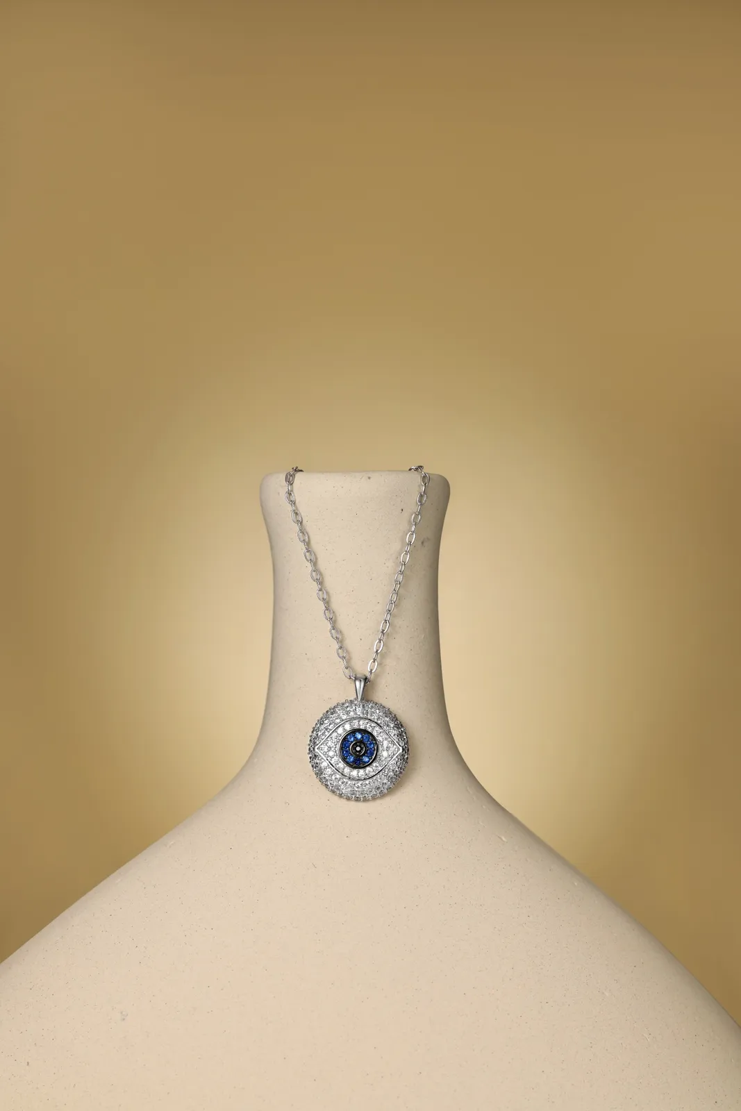 Minimalist Cubic Zirconia Sterling Silver Necklace