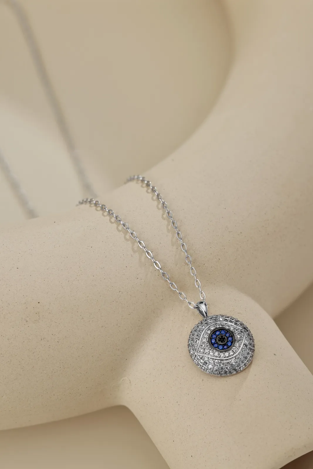 Minimalist Cubic Zirconia Sterling Silver Necklace