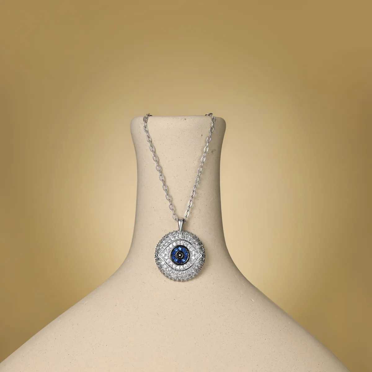 Minimalist Cubic Zirconia Sterling Silver Necklace