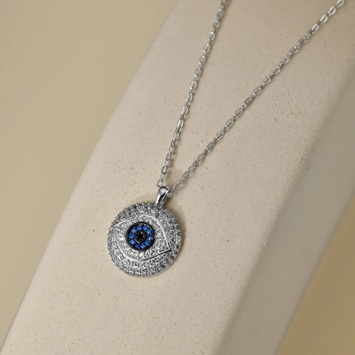 Minimalist Cubic Zirconia Sterling Silver Necklace