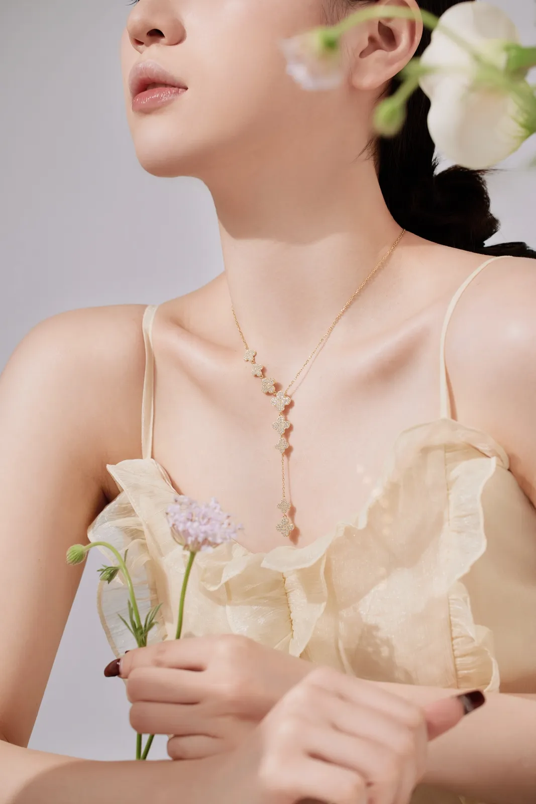 Minimalist Cubic Zirconia Sterling Silver Necklace