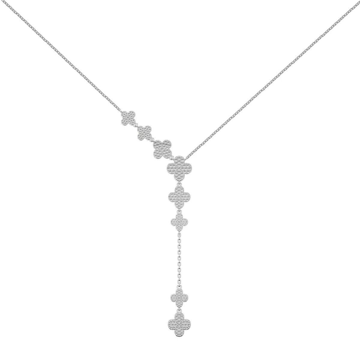 Minimalist Cubic Zirconia Sterling Silver Necklace