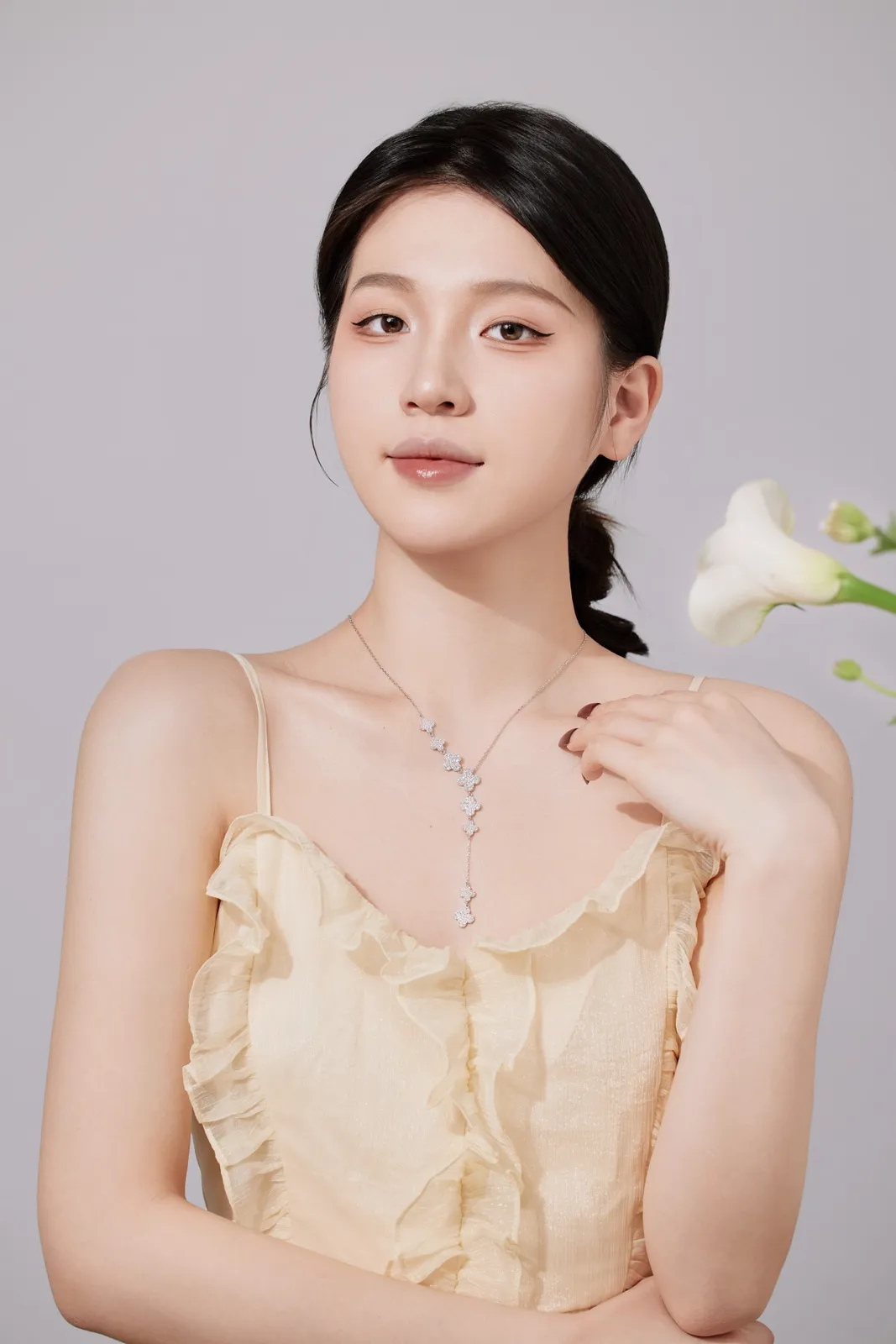 Minimalist Cubic Zirconia Sterling Silver Necklace