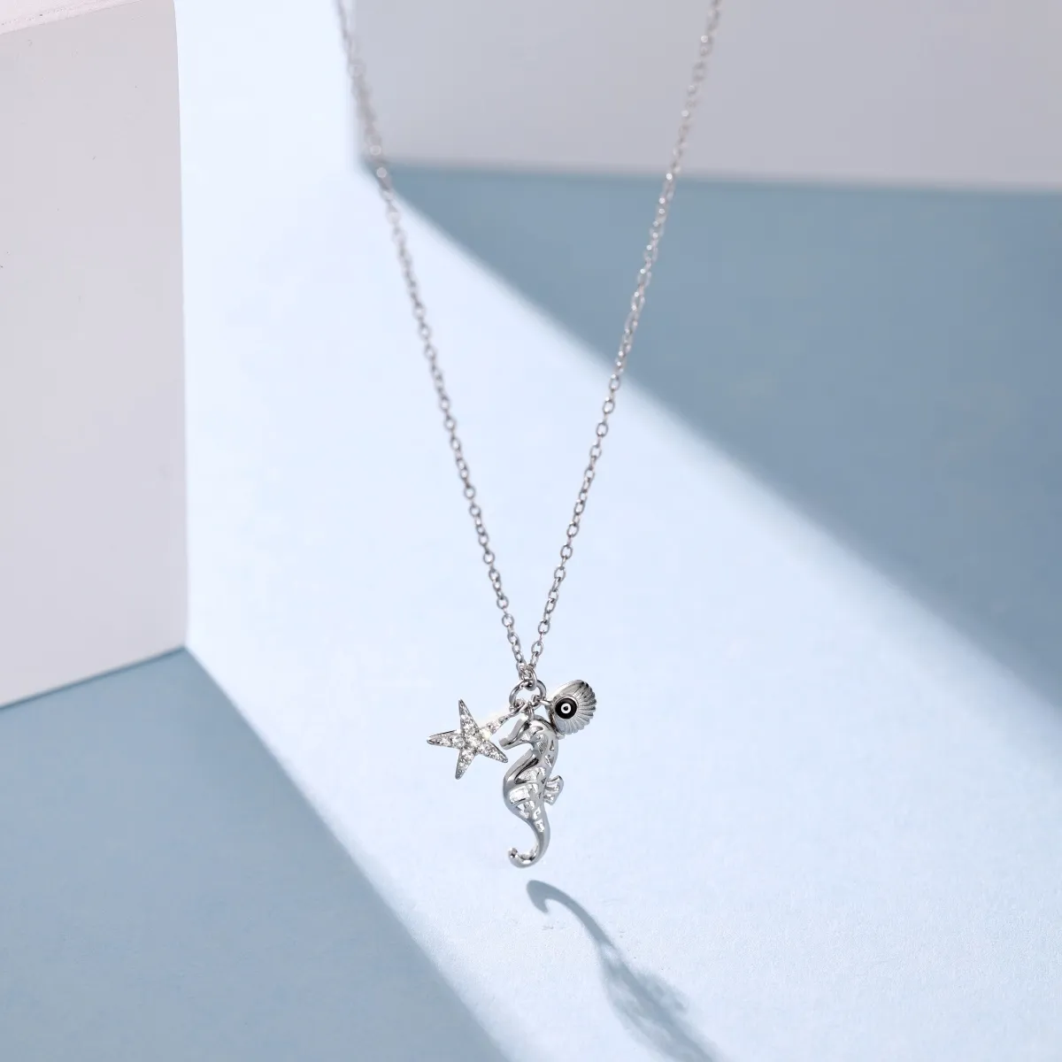 Minimalist Cubic Zirconia Sterling Silver Necklace