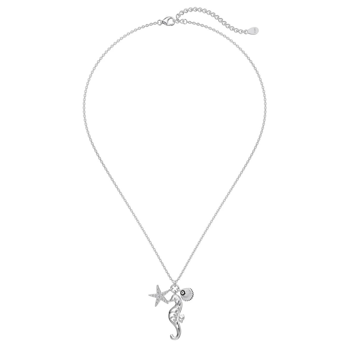Minimalist Cubic Zirconia Sterling Silver Necklace