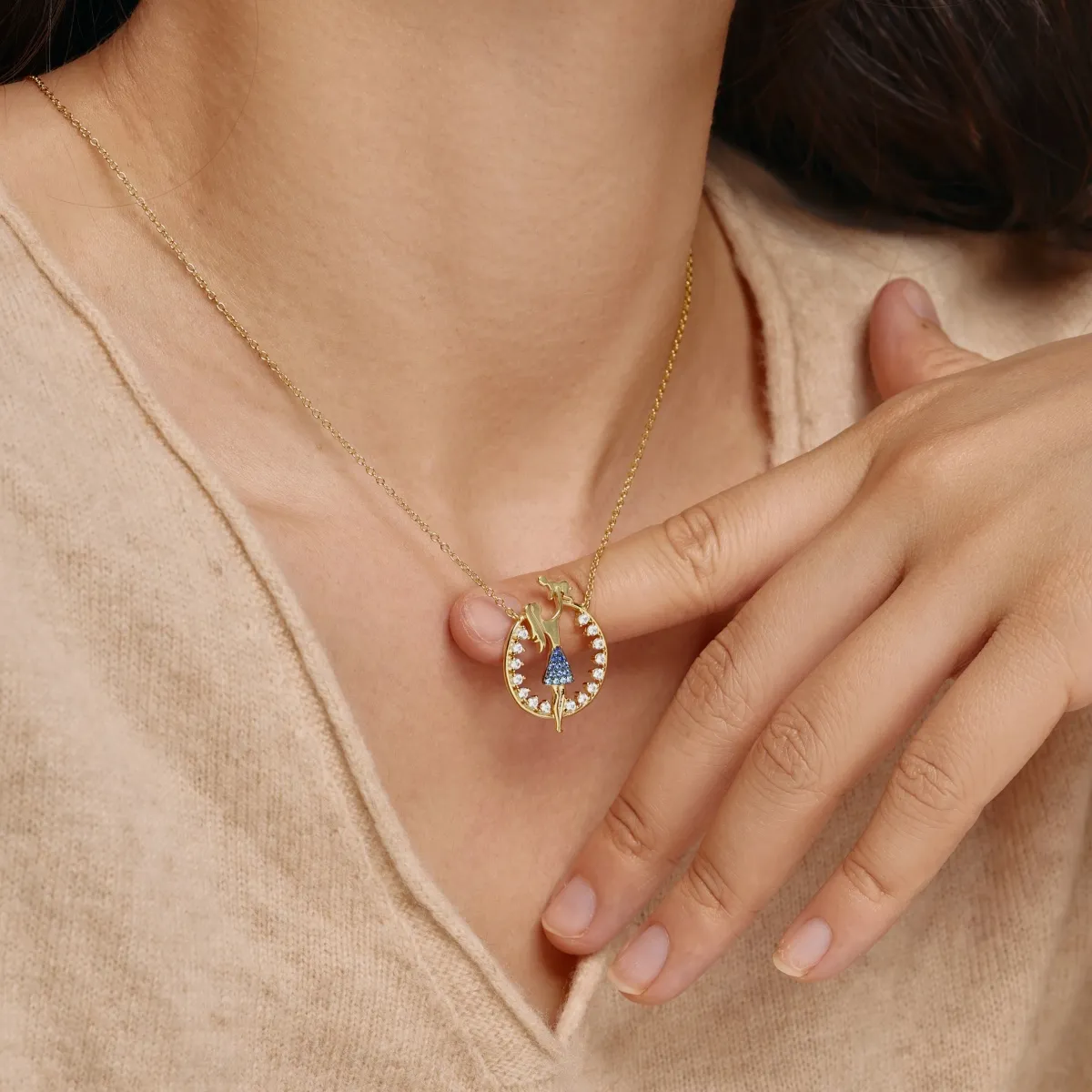 Cubic Zirconia Sterling Silver Necklace