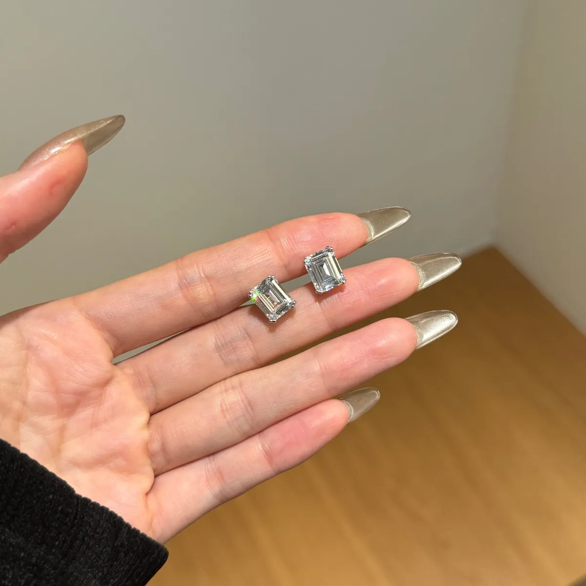 Sterling Silver Cubic Zirconia Stud Earrings