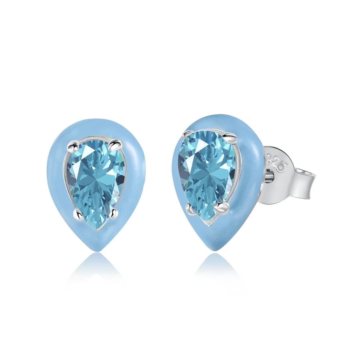 Sterling Silver Rhodium Plated Everyday Stud Earrings