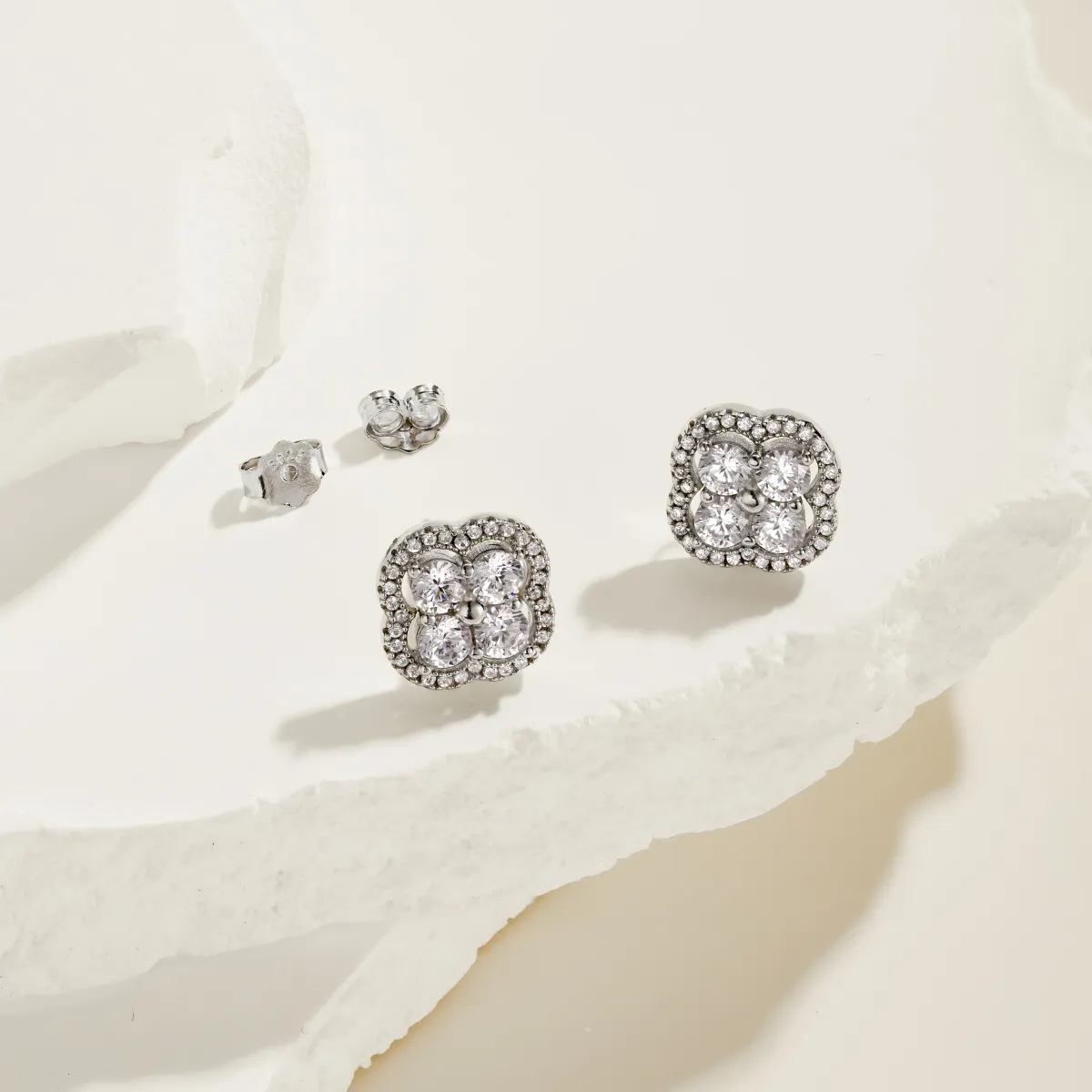 Minimalist Cubic Zirconia Stud Earrings