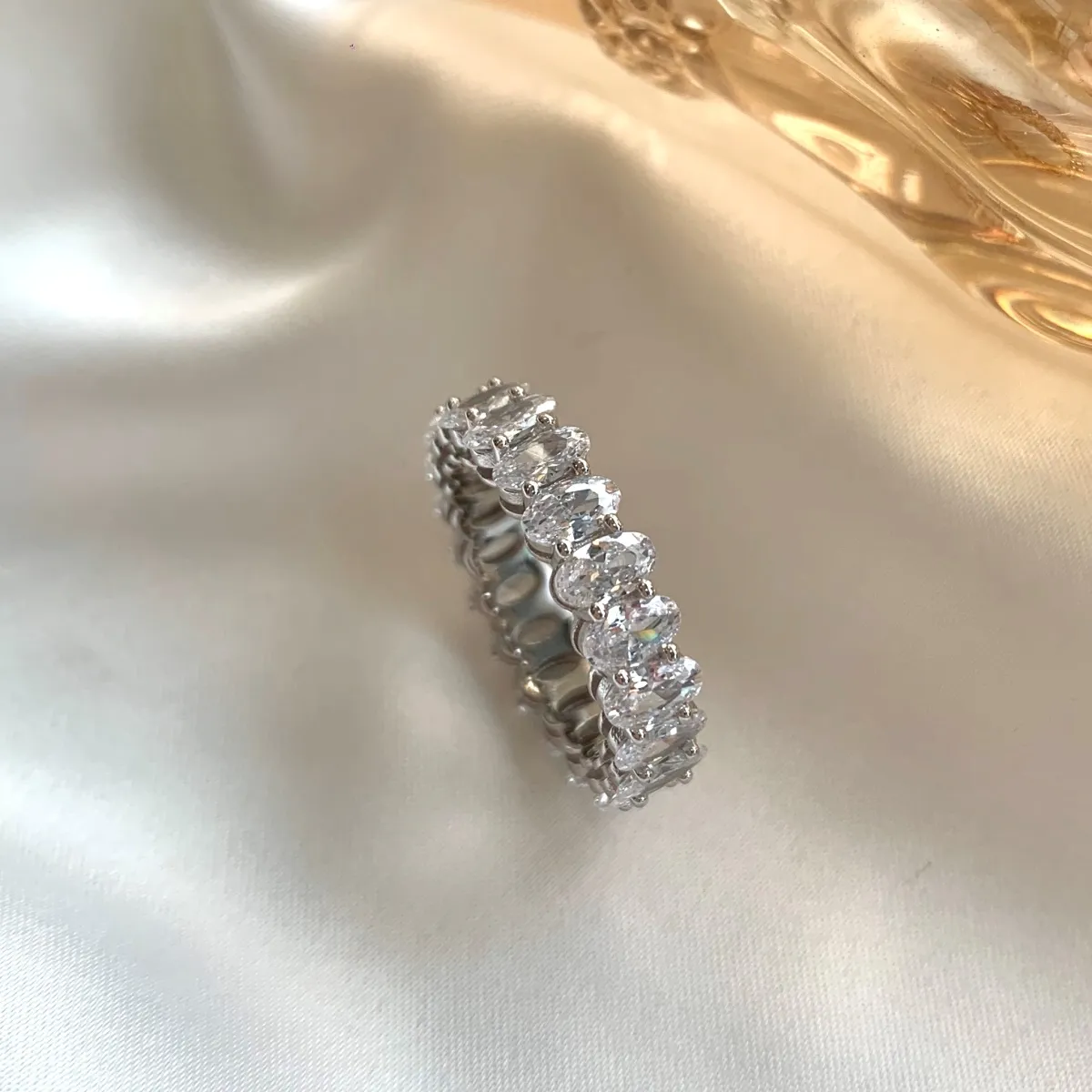 Minimalist Cubic Zirconia Sterling Silver Ring