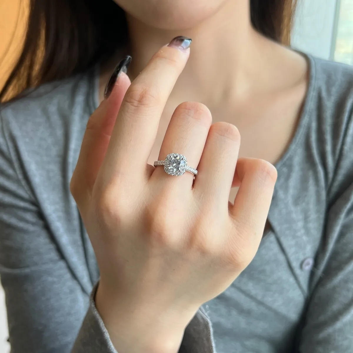 Bridal Cubic Zirconia Sterling Silver Ring