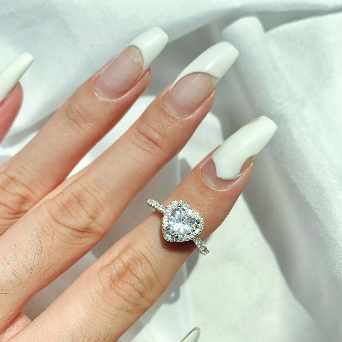 Bridal Cubic Zirconia Sterling Silver Ring