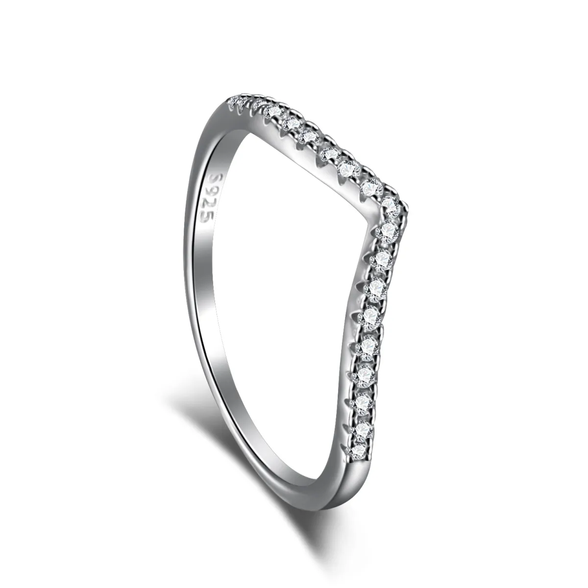Minimalist Cubic Zirconia Sterling Silver Ring