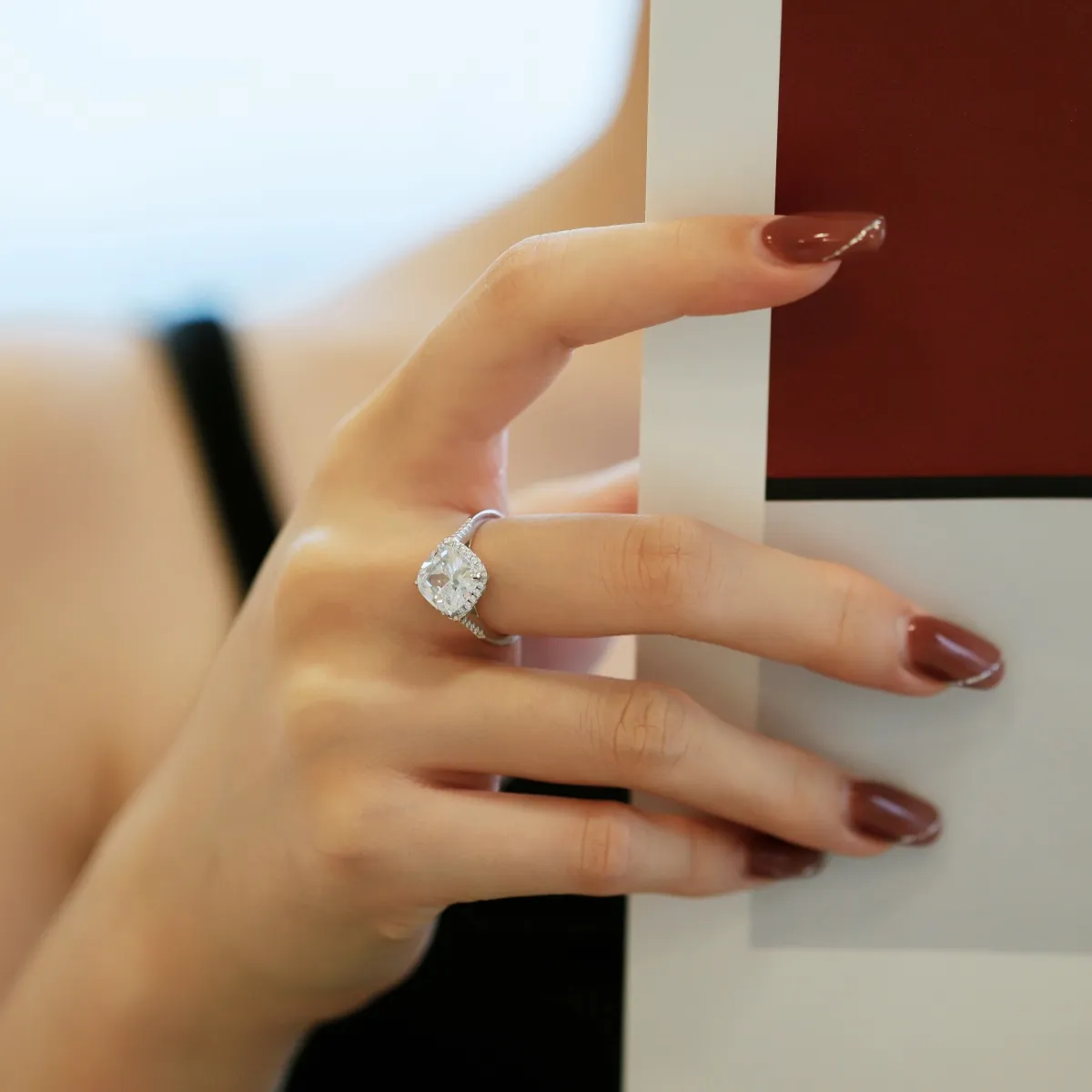 Minimalist Cubic Zirconia Sterling Silver Ring