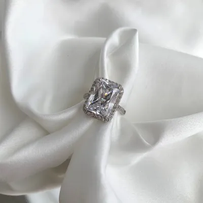 Sterling Silver Cubic Zirconia Statement Ring