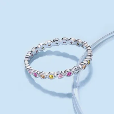 Minimalist Cubic Zirconia Sterling Silver Ring