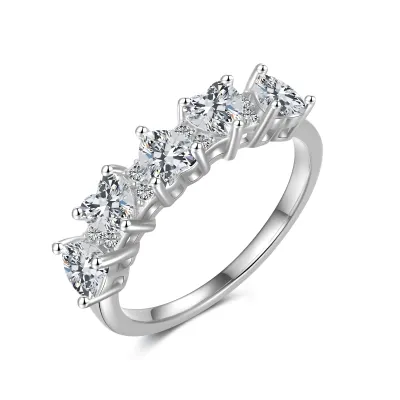 Minimalist Cubic Zirconia Sterling Silver Ring