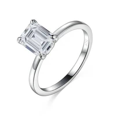 Sterling Silver Rhodium Plated Ring