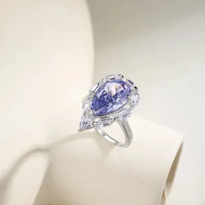Minimalist Sterling Silver Ring, Rhodium Plated
