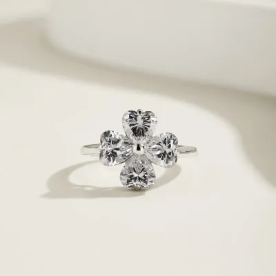 Minimalist Sterling Silver Ring, Rhodium Plated