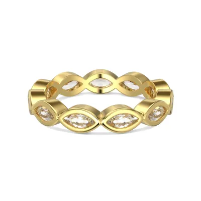 Minimalist Gold Plated Cubic Zirconia Ring