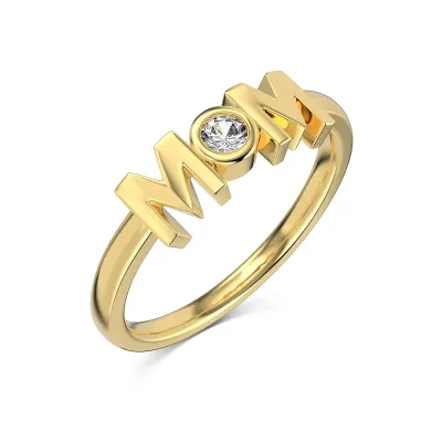 Gold Plated Sterling Silver Cubic Zirconia Ring