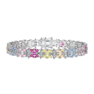 Minimalist Cubic Zirconia Silver Bracelet