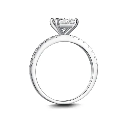 Bridal Cubic Zirconia Sterling Silver Ring